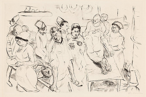 Surgical operation (Große Operation). 1914 (H. 81 VI) a Max Beckmann