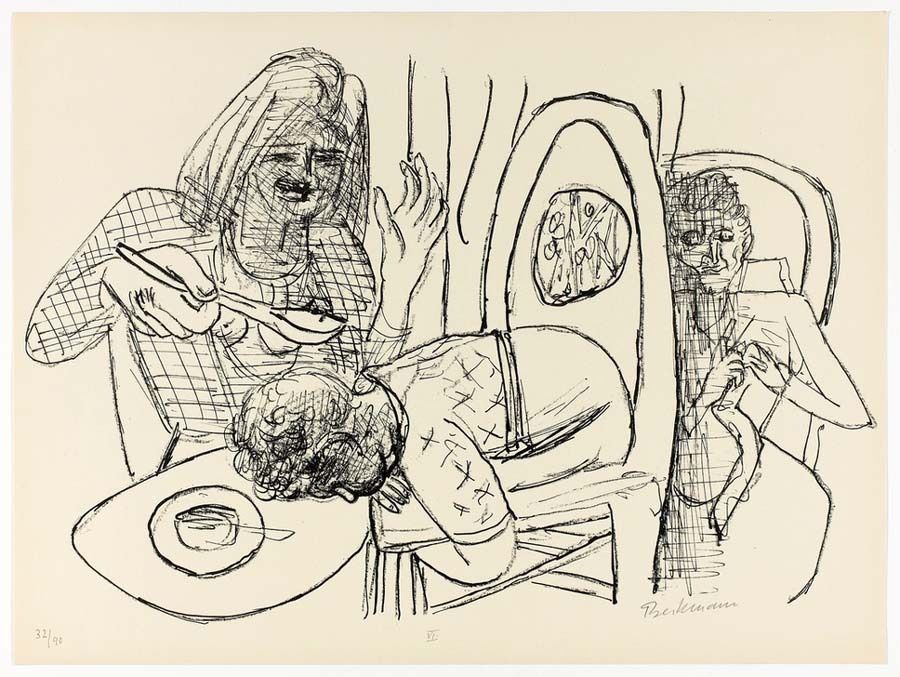 I Dont Want to Eat My Soup, plate six from Day and Dream a Max Beckmann