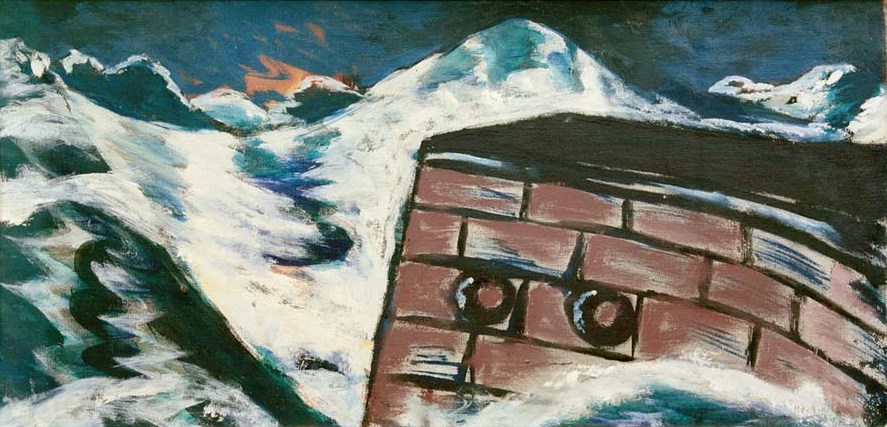 Landungskai im Sturm a Max Beckmann