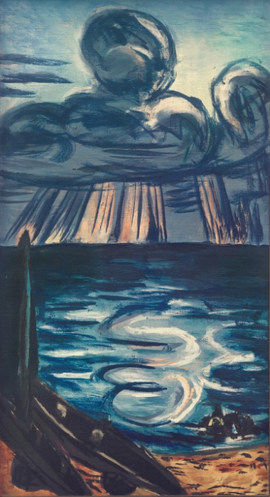 Sea with a large cloud a Max Beckmann
