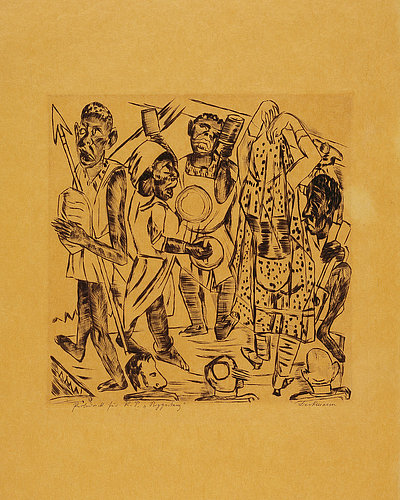 Nigger Dance, Plate 9 of the Portfolio Der Jahrmarkt. 1922. a Max Beckmann