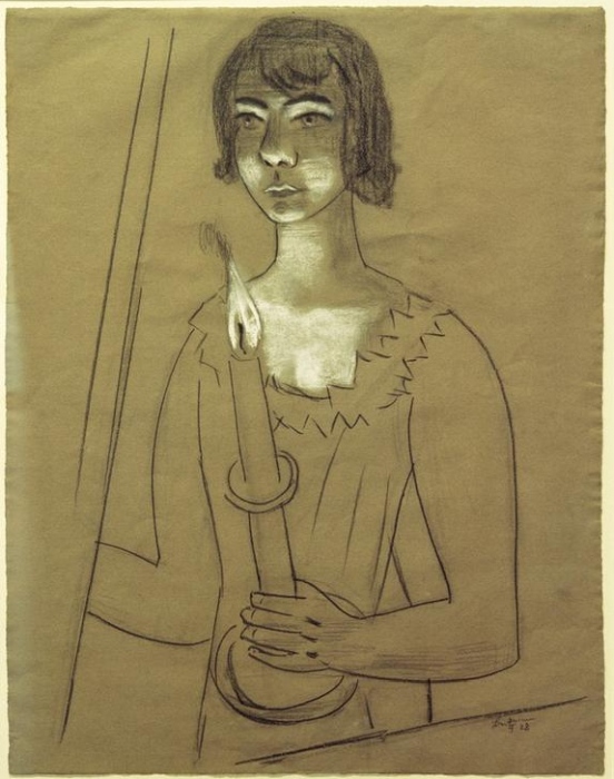 Quappi with Candle a Max Beckmann