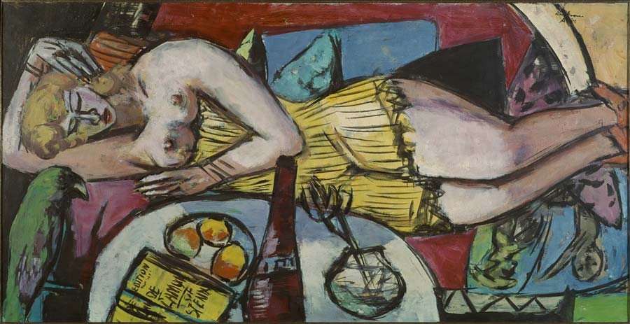 Woman resting (Frau Welt) a Max Beckmann