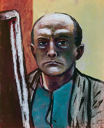 Self Portrait in Olive and Brown. 1945 a Max Beckmann