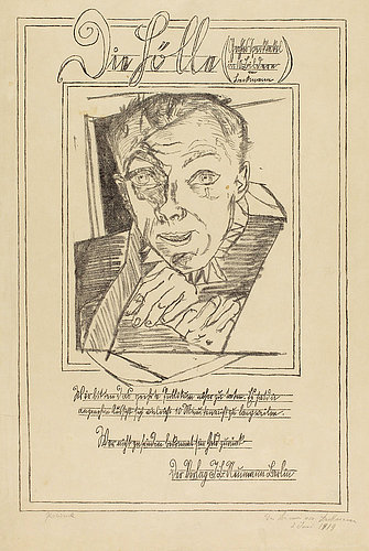 Self Portrait. Front page of the series Die Hölle (Hell). a Max Beckmann