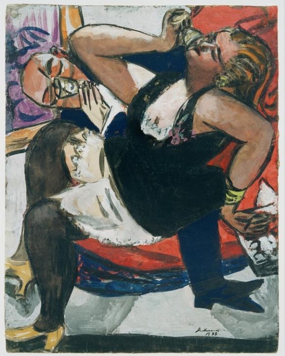 Seated couple a Max Beckmann