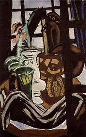 Stilleben mit Atelierfenster. 1931. a Max Beckmann