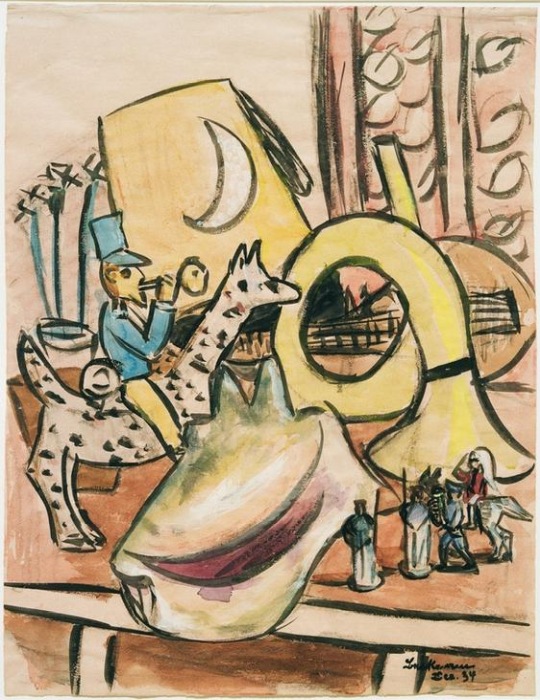 Stilleben mit Spielzeug und Muschel a Max Beckmann