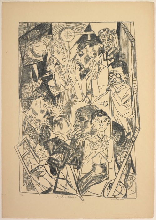 The Ideologues, plate six from Die Hölle a Max Beckmann
