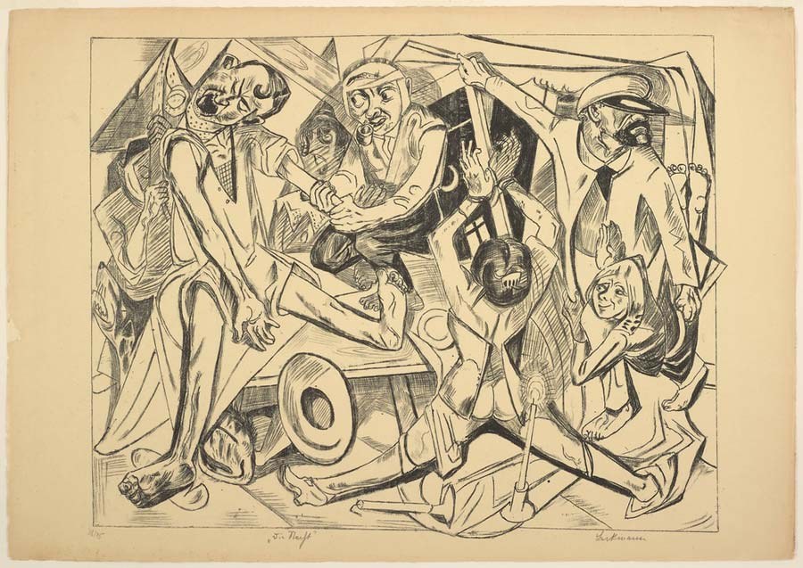 The Night, plate seven from Die Hölle a Max Beckmann