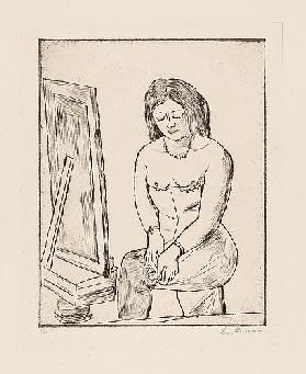 The Toilet (in front of the mirror). / Toilette (Vor dem Spiegel). 1923 (H. 286 B)