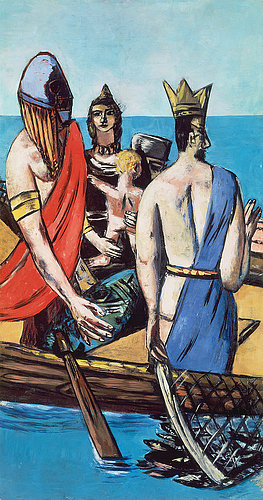 Triptychon Die Abfahrt. 1932/1933. Mittelbild a Max Beckmann