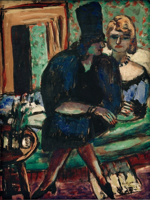 Two Women on the Sofa a Max Beckmann