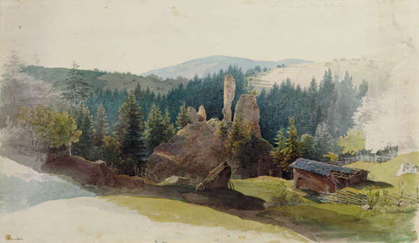 The ruin of the castle Diessenstein a Max Joseph Wagenbauer