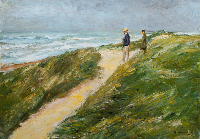 On the beach of Katwijk. a Max Liebermann