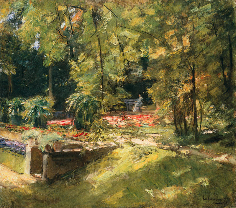 the flower-terrace in the wannsee-garden a Max Liebermann