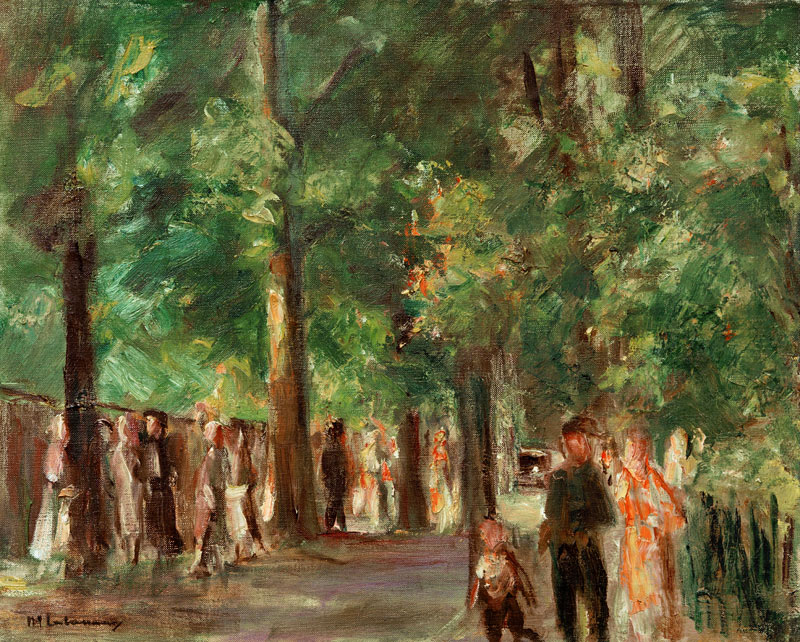 great lake road at Wannsee with promenaders a Max Liebermann