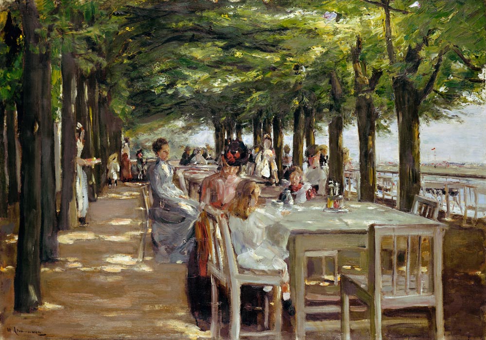 La terrazza del Ristorante Jacob a Nienstedten  a Max Liebermann