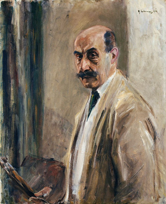 self-portrait with brushes and colour-palette a Max Liebermann