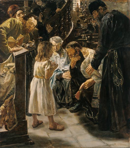 The Twelve-Year-Old Jesus in the Temple, 1879 (oil on canvas) a Max Liebermann