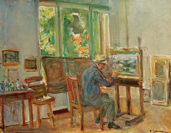 the artist in his studio at Wannsee a Max Liebermann