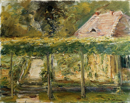 view over the basswood-covey in the fruit and vegetable garden a Max Liebermann