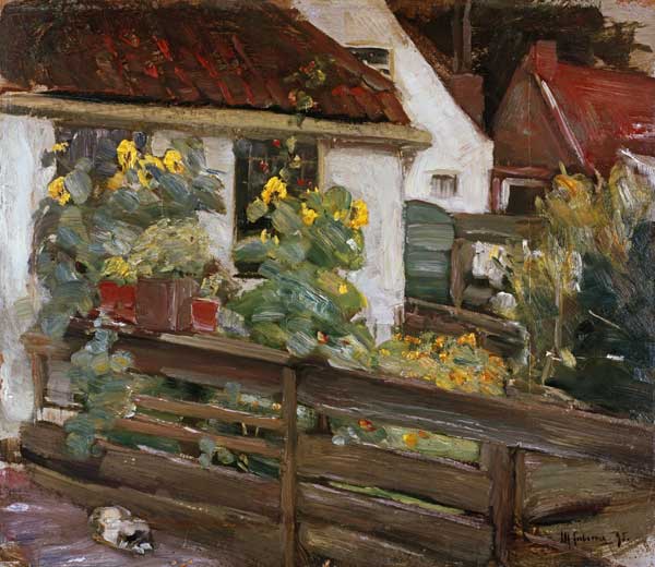 Garten mit Sonnenblumen a Max Liebermann