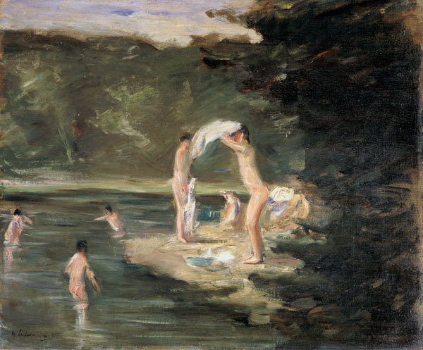 Boys taking a bath a Max Liebermann