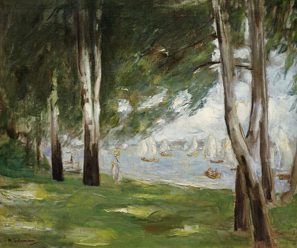 birches at the waterside of the Wannsee a Max Liebermann