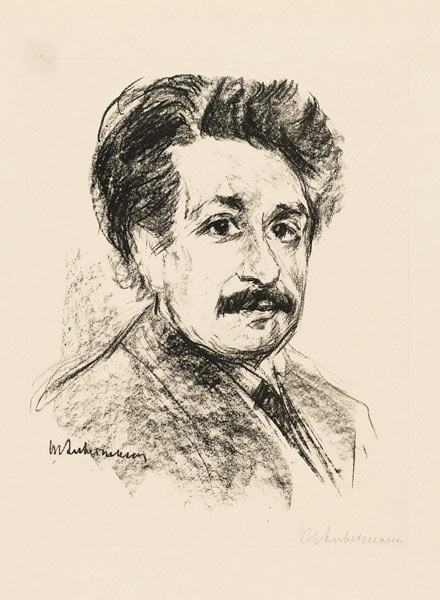 Portrait of Albert Einstein a Max Liebermann