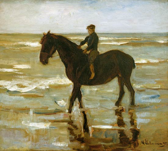 a riding boy on the beach a Max Liebermann