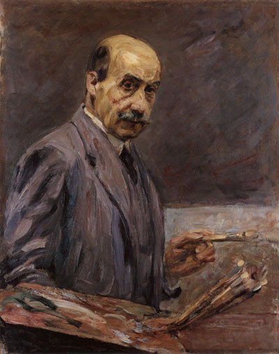 self-portrait with colour palette a Max Liebermann