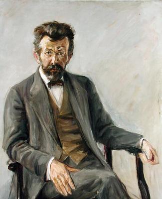 The Poet Richard Dehmel (1863-1920), 1909 (oil on canvas) a Max Liebermann