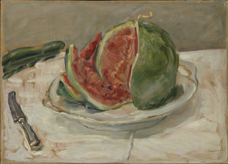 Still Life with Watermelon a Max Slevogt