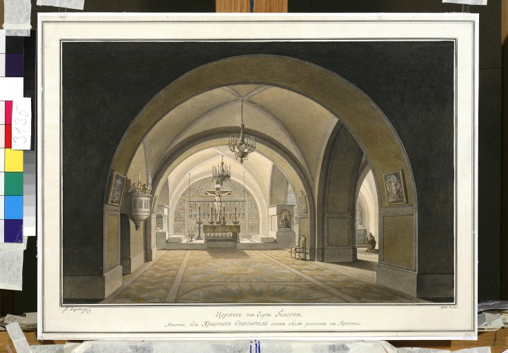 Interior of the Church of the Holy Sepulchre at the site of Golgotha a Maxim Nikiforowitsch Worobjew