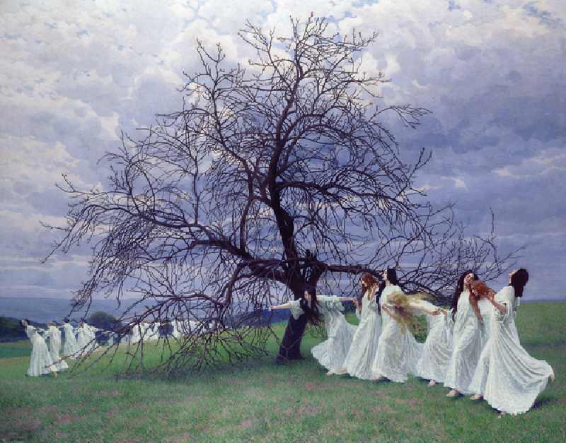 Fruhlingsreigen (Song of Spring), 1913 (oil on canvas) a Maximilian Lenz