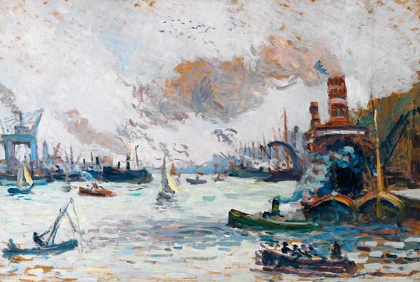 Der Hafen von Rotterdam a Maximilien Luce