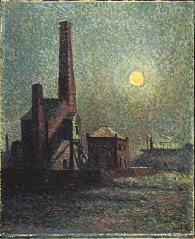 Full moon over the factory a Maximilien Luce