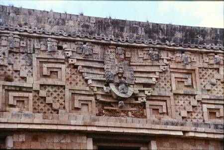 Carving detail from the Nunnery Quadrangle, Late Classic Maya a Mayan