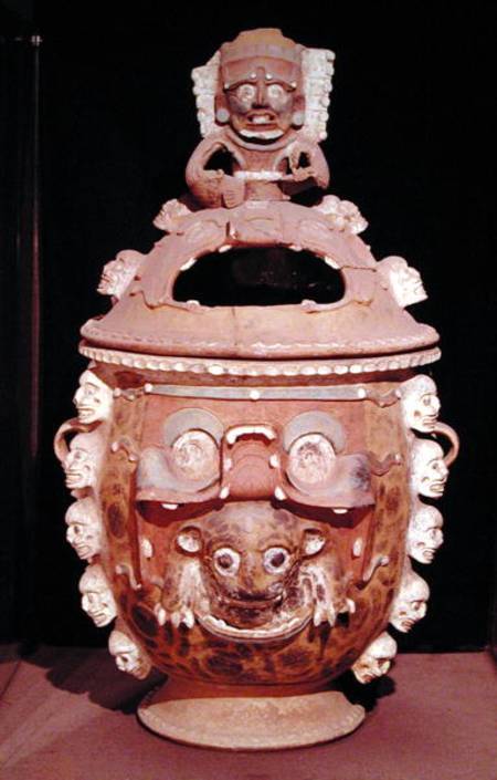 Urn with a lid, from Guatemala, Classic Period a Mayan