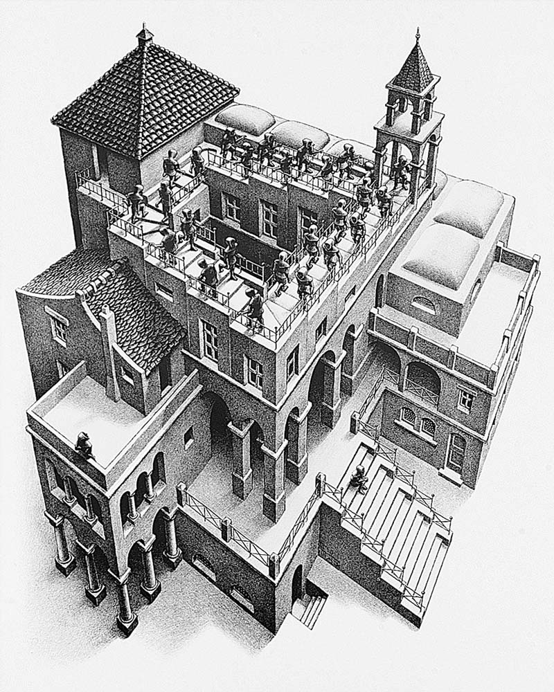 Treppauf und Treppab - (ESE-23) a M.c. Escher