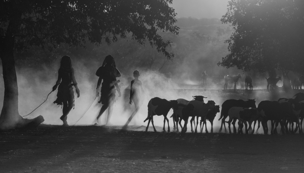Simba children herding cattle a Mei Shi