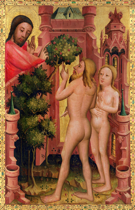The Tree of Knowledge, detail from the Grabow Altarpiece a Meister Bertram