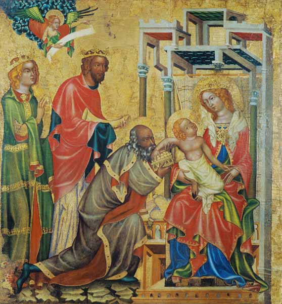 The adoration of the St. three kings a Meister d.Altars von Hohenfurth