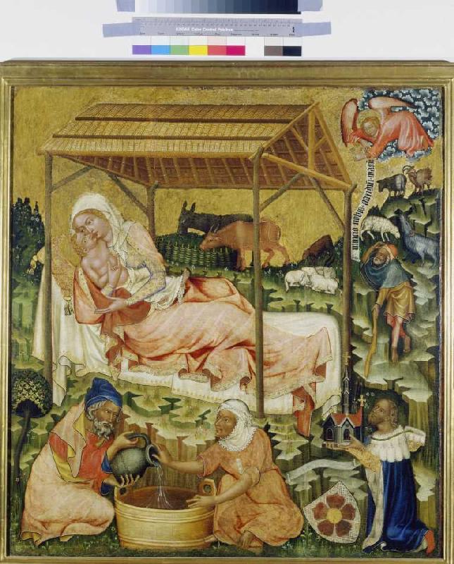 The birth Christi. a Meister d.Altars von Hohenfurth