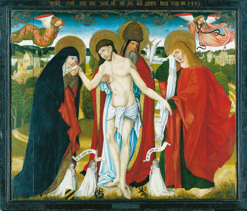 The Holy Trinity with the Virgin Mary and St John the Evangelist a Meister des Wendelin-Altares