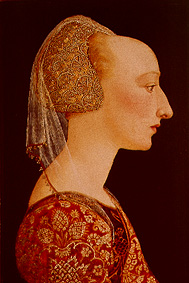 Profile portrait of a lady a Meister (Florentinischer)