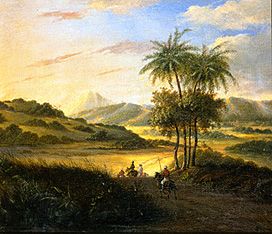 Countryside on Java with riders a Meister (Holländischer)