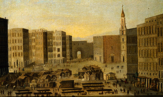 View of the Piazza del Carmine in Naples a Meister (Italienischer)