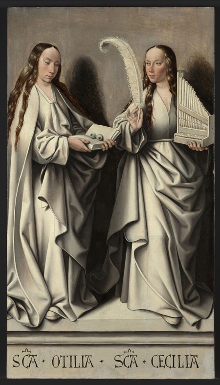 Saints Ottilia and Cecilia (Panel of the St Anne Altarpiece) a Meister von Frankfurt